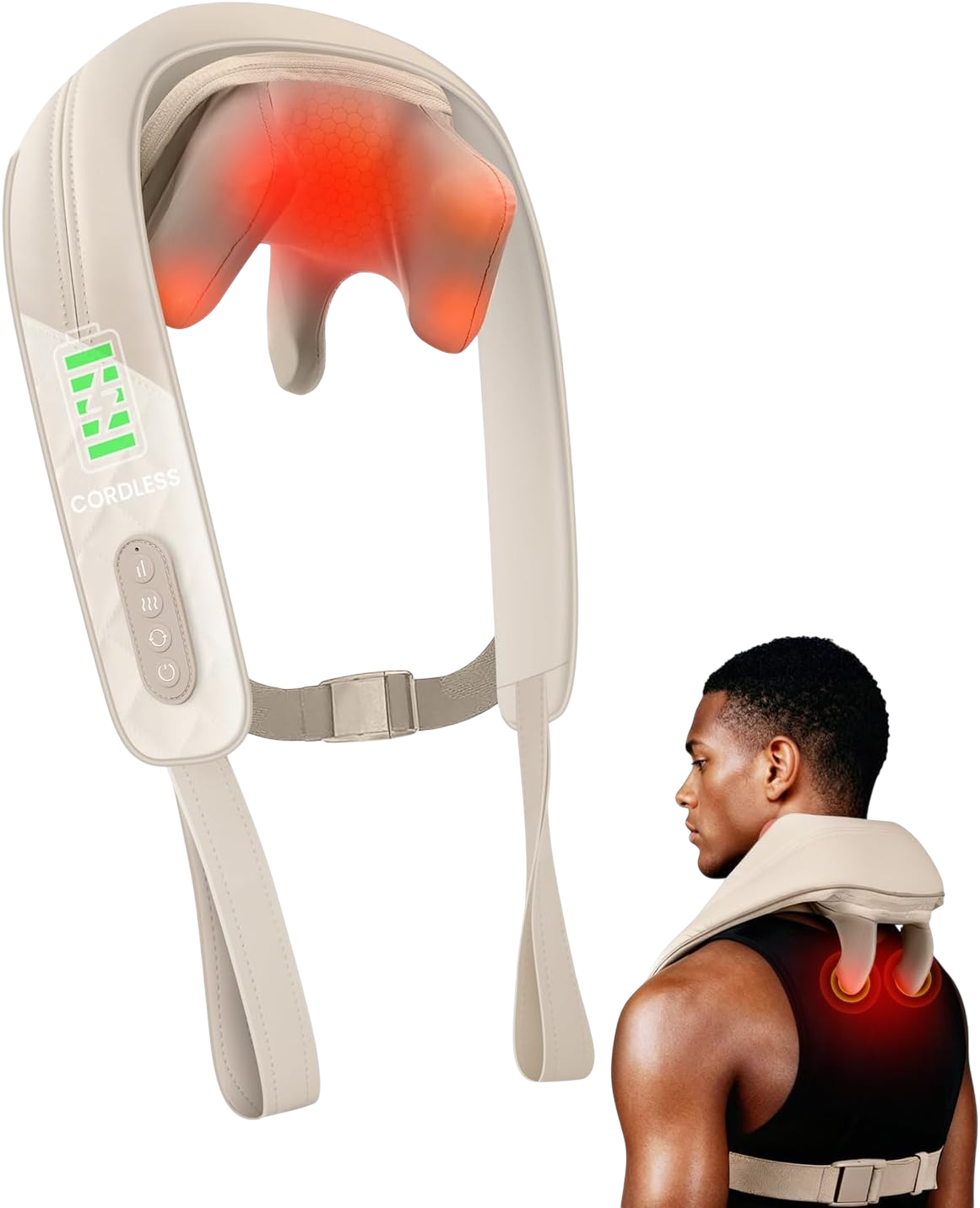 Snailax cordless neck and shoulder massager